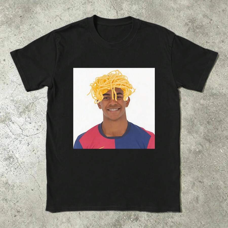 L-Lamine FootballStar Y-Yamal T-Shirt Summer Leisure T Shirts Men Cotton O Neck Oversized Tees Short Sleeves Vintage Tshirt XRJV - Black - View 1