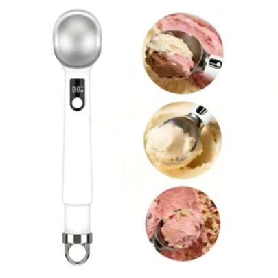 Electric Heated Ice Cream Scoop With LED Display