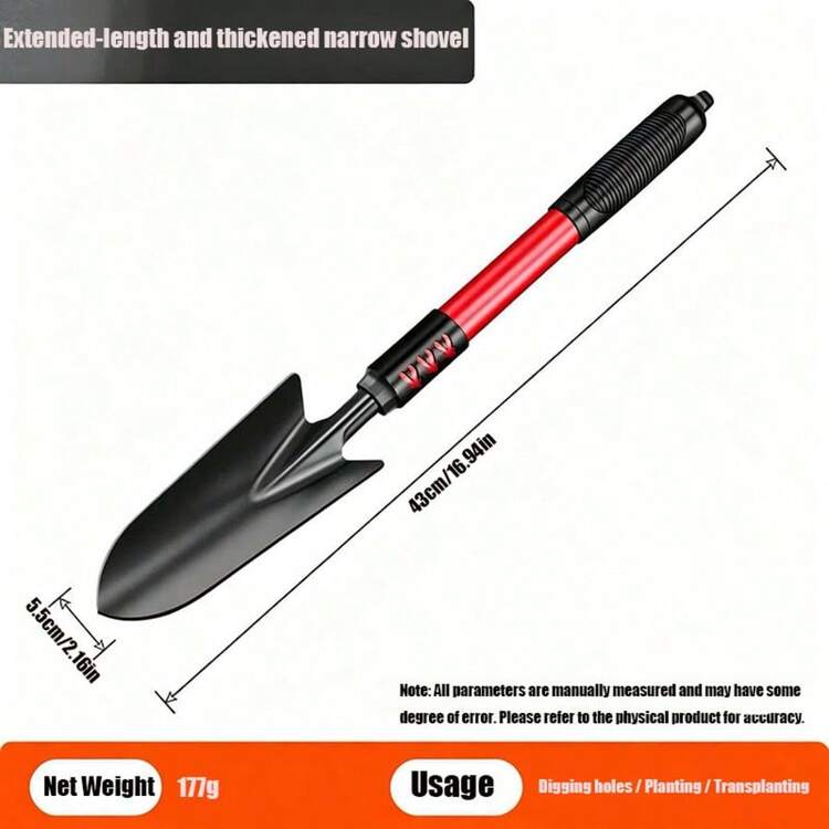 1pc Thickened & Extended Quenched Garden Hand Tool, Non-Slip Rubber Handle Rust-Proof Digging Shovel, Home Transplanting/Weeding/Tilling/Beach Sand Shovel, Outdoor Gold Prospecting/Treasure Hunting/Potted Plant Gardening Hand Tool, Garden Gift - A - View 19