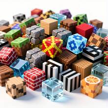Random Color 100,300,500pcs Puzzle Blocks - Magnetic Building Blocks Toy Set, Cube Game Toy, Learning Building Blocks Set, Party Surprise Puzzle Cube, Christmas, Halloween, Birthday Gift - 3 Years and Older / 100 Random Items - View 12