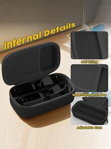 Portable Double Layer Eyeglass Case, Hard Shell Dual Slot Eyeglass Storage Box, Fashion Travel Eyeglass Storage, Unisex, Travel Accessory, Back To School Essential, Travel Essential, Holiday Essential - Multicolor - View 5