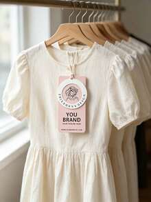 Personalized Custom Clothing Hang Tags, Double-Layer Hollow Round Fashion Tags With Rope, Custom Text Logo Clothing Labels, Suitable For Fashion Brands And Boutique Stores - Multicolor - View 2