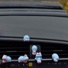 6 piezas Decoración de tablero de coche con hipopótamos lindos. Adornos de animales lindos para coche, adecuados para la decoración de la consola central del coche, se pueden combinar con el espejo retrovisor para la decoración interior del coche. Decoraciones lindas y encantadoras, adecuadas para uso en el hogar, jardín y oficina, pequeños regalos para días festivos - A - Ver 7