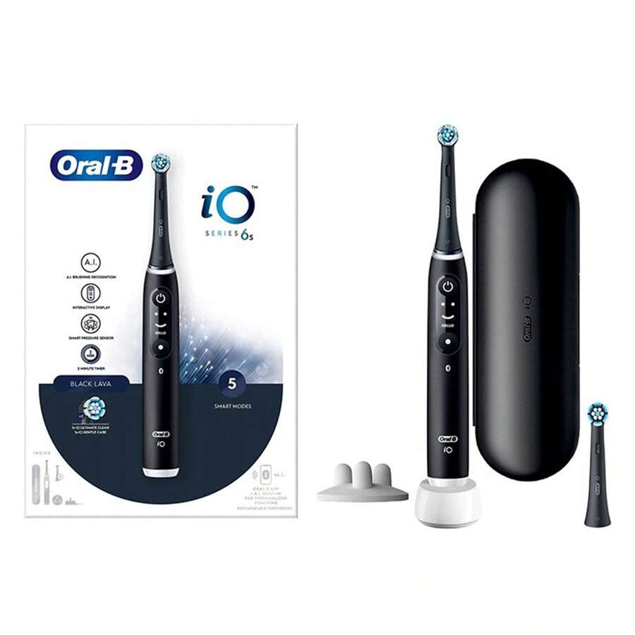 Oral-B IO™ Series 6s Black Lava Electric Toothbrush - Black - View 1