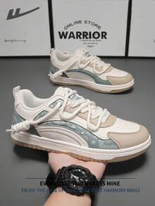 Warrior Men's Board ShoesSpring And SummerComfortable Modest Style Casual Yet Sleek Sneakers Applicable Throughout The Year Wear-Resisting All-Day Wear Training Sneakers Running Shoes - Beige/Green/Khaki - View 5
