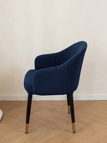 1pc Corn Fiber High Back Armchair Cover, Elastic High Back Chair Cover, Comfortable Skin-Friendly, Easy To Clean, Dust-Proof And Cat Scratch-Resistant, Suitable For Home Office Computer Chair, Hotel - Navy Blue - View 5