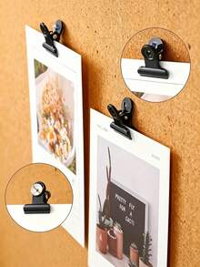 10/1pc Cork Board Clips With Push Pins, Designed To Securely Hold Photos, Crafts And Office Documents, Holiday Party Clips, Suitable For Bulletin Boards, Photo Display Clips, And Various Home And Office Supplies, Can Be Used As Photo Display And Bulletin Board Clips - Multicolor - View 1