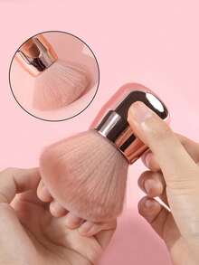 2/1 buah Kuas Debu Kuku Bentuk Kepala Jamur Besar, Kuas Makeup, Bulu Lembut, Warna Pink - Berwarna merah muda - View 8