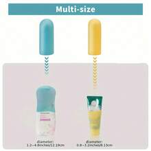 Multi-Piece Elastic Silicone Bottle Caps, Leakproof Sealing Sleeves, Travel Luggage Accessories, Cruise Daily Trip Essentials For Men Women Travel Toiletries - Multicolor - View 11