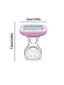 Women's Hair Removal Razor, Suitable For Underarms, Legs And Bikini Area, Portable Manual Razor, Pink Manual Razor, Women's Bikini Manual Safety Razor Blade Hair Removal Shaving/5-Layer Blade, Stainless Steel Blade Replaceable Pink Razor Head, Gift Travel Essential (Handle + Blade + Storage Box) Back To School Gift - Multicolor - View 10