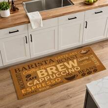 1pc Vintage Coffee English Text Pattern Diatomaceous Earth Kitchen Drain Mat, Quick-Drying Non-Slip Coffee Machine Mat And Dish Drying Pad, Suitable For Kitchen Countertop And Holiday Home Decor - Multicolor - View 9