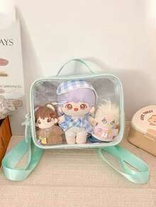 1pc Versatile 3-Way Japanese Style Fashion Backpack, Can Display 20cm Figurine, Embroidered Patterns On Both Sides, Practical JK Style Casual Large Capacity Shoulder Bag, Cute Anime-Inspired Crossbody Bag, Suitable For Daily Commute, Shopping, Displaying Figures, Student, Party, Travel, Gift - Multicolor - View 19