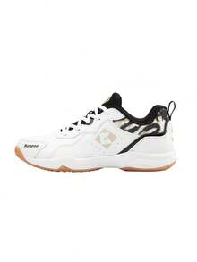 KUMPOO Professional Training Shoes Men'S Low Top / Anti-Slip & Shock Absorption / Lightweight Badminton Sports Shoes / KHR-D21 - White/Black - View 6