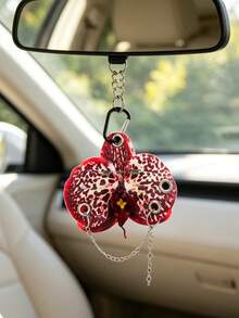 1 Piece Of Punk Rivet Imitation Orchid Flower Bag Hanger / Y2K Keychain / Flower Pendant Keychain / Car Keychain / Gift For Friends - Multicolor - View 6