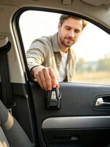 1pc/2pcs New Car Key Storage Box, Center Console Key Hook, Card Storage Box, Remote Control Box, Car Interior Key Holder Storage Box, Center Console Decoration, Car Interior Small Item Storage, Lighter, Lipstick Storage, Car Interior Organization, Christmas Halloween Small Gift - Black - View 2