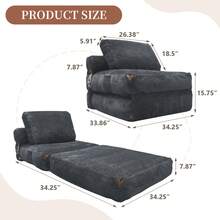 Modern Single-Seater Sofa With Integrated Storage And Elegant Tassel Details For A Cozy Home Space - 灰色+絨布 - 查看 10