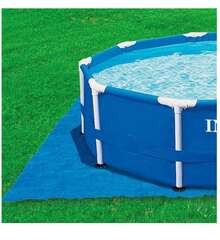 Tapiz de suelo INTEX de 472x472 cm protege tus piscinas hinchables e inflables INTEX de hasta 457 cm de diámetro, manteniendo intacta la lona al evitar cortes y rozaduras.para Piscina de 244,305,366,457cm - Lona de suelo INTEX de 472x472 cm - Ver 2