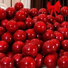 20pcs/50pcs/100pcs Large Red Round Latex Balloons - Vibrant And Romantic Decoration For Valentine's Day, Wedding, Birthday Celebrations - Red - View 2