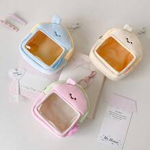 1pc Original Cute House-Shaped Cotton Doll Display Bag, Plush Doll Storage Bag, Anime Figure Dust-Proof Hanging Bag - A - View 2