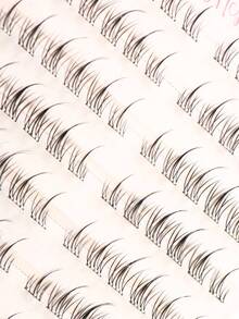 132 Clusters Glue-Free Sunflower False Eyelashes, Korean Style, C Curl, 6-12mm Mixed Length, Cluster Design, Glue-Free, No Skill Required, DIY Customizable, Save Makeup Time, Soft Lightweight Comfortable, Suitable For Beginners, Reusable, Ideal For Daily Wear, Dates, Travel, Parties And Holiday Looks, Perfect Gift For Best Friend Or Girlfriend - C - View 6