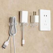 免鑽孔插頭掛鉤黏貼式插座固定器,適用於家用電器、充電頭與電源線,廚房小工具 - 均碼 - 查看 10