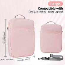DANYCASE 平板電腦收納包手提包 11吋 13吋 適用 11 A16 10代 Air 5代 4代 10.9 9代 8代 7代 10.2 Pro 11 12.9 13 Kindle 鍵盤書套包 筆電包 - 粉色 - 查看 7
