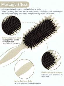 Hair brushes-EU+UK 2035brushes Curly Hair Comb - Anti-Static Nylon Bristles, Suitable For Curly Hair, Smooths And Defines Natural Curls, Reduces Frizz And Split Ends, Unisex - Multicolor - View 8