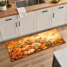 1pc Pumpkin Pattern Diatomaceous Earth Kitchen Drain Mat, Quick-Drying Absorbent Non-Slip Coffee Machine Mat And Dish Drying Mat, Suitable For Kitchen Countertop, Dining Table And Autumn Home Decor - Multicolor - View 9