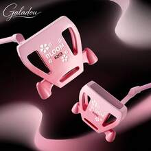 WUDAY Pink Hollow Golf Putter, Left/Right Handed Optional, High Aesthetic Fresh Pink Appearance, Three-Line Alignment Aid, Hollow Weight Structure Enhances Stability, Grooved Face Increases Friction, Ergonomic Design For Women - Pink - View 1