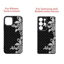 1pc TPU Material Cool Black Background Polka Dot White Lace Pattern Phone Case Compatible With IPhone 17 Pro Max/17/16 Pro Max/15/13/12/11/ S20 FE/A15/S24/A55/ Note 11/Note 12/Note 13 Pro Full Coverage Anti-Drop Soft Shell Phone Protective Cover - Black - View 8