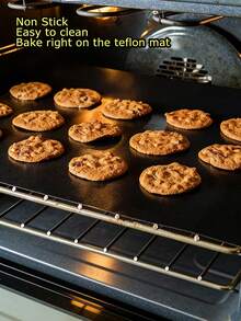 3 Large Oven Mats, Thick Durable Non-Stick Reusable, Heat Resistant Easy To Clean, Perfect For Baking, Grilling And Other Kitchen Scenarios, Suitable For Electric Stoves, Kitchen Accessories, Kitchen, Christmas And More - Black - View 9