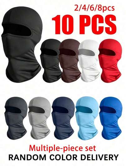 1pc Or More Outdoor Balaclava Ski Mask, Can Be Used As Helmet Liner, Windproof And Breathable, Suitable For All Seasons