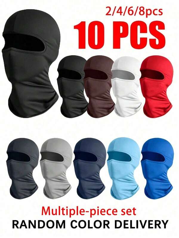 1 buah atau lebih masker balaclava ski outdoor, dapat digunakan sebagai lapisan helm, tahan angin dan bernapas, cocok untuk semua musim.