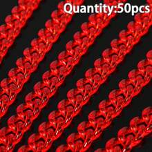 50pcs Rantai Akrilik Transparan Warna Campuran untuk Membuat Perhiasan DIY, Gelang, Gantungan Mobil, dan Aksesoris Rantai Ponsel - Rantai transparan buatan sendiri - View 12
