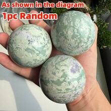 1pc Random Auspicious Jade Ball-Polished Stone Sphere,Crystal Gift, Holiday Gift,Room Decoration - Multicolor - View 14