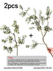 92cm 人造植物，人造尤加利枝葉，人造花，適用於婚禮裝飾、家居裝飾、節日裝飾、喬遷禮物、家居裝飾用品、秋季家居裝飾 - 彩色 - 查看 16