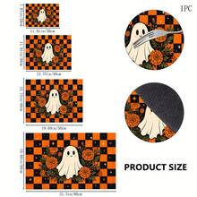 1 pieza Alfombrilla de drenaje de cocina de barro de diatomeas con patrón de fantasma de Halloween, alfombrilla absorbente de secado rápido y antideslizante para cafetera y secado de platos, adecuada para encimera de cocina y decoración del hogar festiva - Multicolor - Ver 6