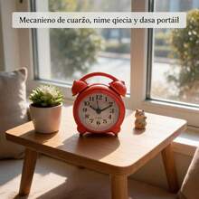 Retro Double Bell Quartz Alarm Clock For Bedrooms And Students - 1PC. - View 2