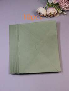 10/30/50pcs Mouse Green Envelopes Invitation Cards Suitable For Festival Greeting Cards, Wedding, Graduation Season, Back To School, Birthday Invitations - Green Invitation - View 13