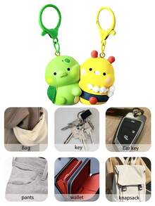 Cute Pun "Turtle-Bestie" (Turtle-Bee) Magnetic Keychain, Adorable Turtle & Bee Pendant, Suitable For Bags Or Car Keys, Holiday, Daily, Gift - Multicolor - View 11