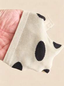 5 Pairs Women's Polka Dot Mid-Calf Socks, Versatile Daily Wear, Retro College Style Casual Socks, Suitable For Everyday Outfits - Multicolor - View 6