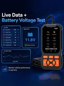 أداة تشخيص OBD2، قارئ رموز أعطال المحرك مع وظيفة إعادة الضبط، يدعم الوضع 6 والوضع 8 واختبار الجاهزية I/M، يتحقق تلقائيًا من ضوء أعطال المحرك، متوافق مع جميع مركبات OBDII المصنعة بعد عام 1996 - متعدد الألوان - مشاهدة 5
