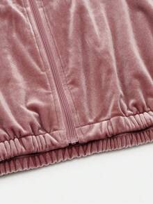 Adidas Originals Women's Track Top Jacket Knit Hoodless Outerwear KR9595 - Baby Pink - View 4