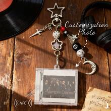 Customized NFC Mini Album CD Keychain Personalized Music Gift Nostalgic Style Gift Split Keychain Music Lover Keychain Wedding Gift - Black Moon Design - View 18
