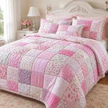 50pcs Pink Charm Patchwork Fabric Squares, 5*5 Inch Pre-Cut Pink Fabric Squares For Sewing Projects, Quilting, DIY Crafts - Variant - View 5