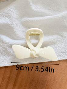 2pcs/1pc Women 9cm/3.54 Inch Premium Solid Color Polka Dot Bow Hair Claw Clip, Fashionable Elegant Clip Polka Dot Versatile Hair Clip Head Accessory U-Shaped Spring Clip, Fashionable Versatile, Elegant Minimalist, Suitable For Daily, Casual, Party, Beach, Vacation, Hairstyle Design, Face Washing/Hair Washing, Makeup, Clothing Accessory, Spring Hair Claw, Summer Hair Claw, Autumn Hair Claw, Winter Hair Claw - Multicolor - View 3