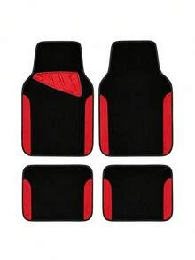 4 piezas de alfombrillas para coche con estampado, simples & elegantes, absorbentes de agua & antideslizantes, lavables, protección interior de moda, adecuadas para sedanes, hatchbacks y SUVs, uso en todas las estaciones, esencial para propietarios de automóviles - A - Ver 10