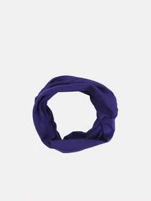 Silk-Like Solid Color Non-Slip Beanie Hat, Simple Practical Multi-Functional - Navy - View 4