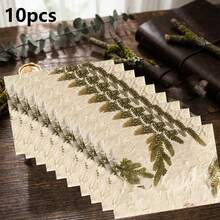 1/5/10入 手工植物紙信封 尺寸 2.83"X3.9"(7.2*9.9cm) - 適用於婚禮邀請函、賀卡、公告與節日手工藝，不含麻繩 - B - 查看 9