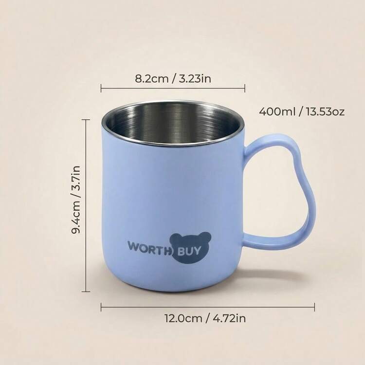 304 Stainless Steel Flat Bottom Coffee Mug, Unbreakable Double Wall Cup, Plastic Mugs With Handles, Reusable Milk Tea Cup For Student School Office - Multicolor - View 17